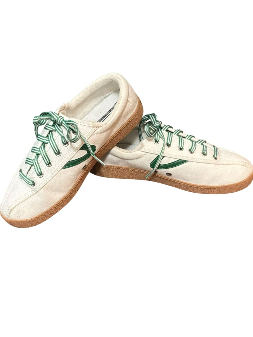 Tretorn Plush Canvas Nylite Sneaker in Green - Picture 8 of 9